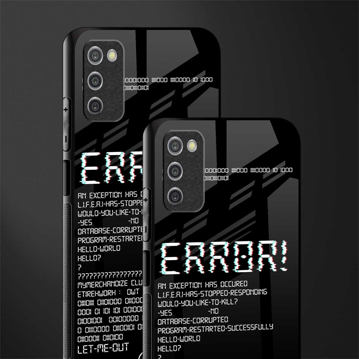 error glass case for samsung galaxy a03s image-2