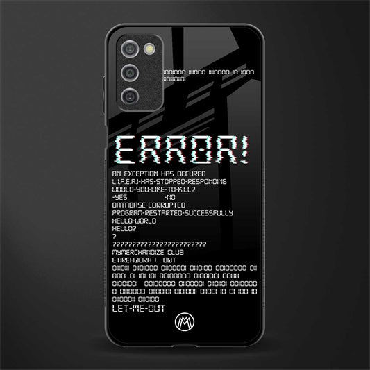 error glass case for samsung galaxy a03s image
