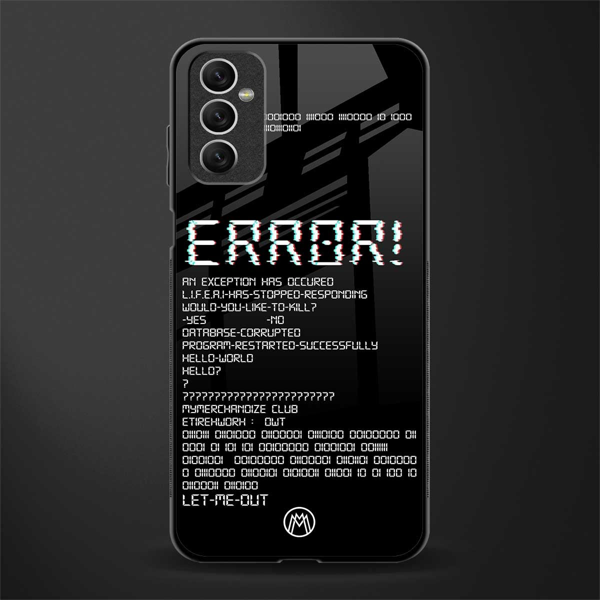 error glass case for samsung galaxy m52 5g image
