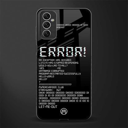 error glass case for samsung galaxy m52 5g image