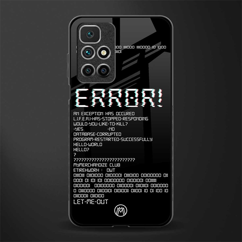 error glass case for redmi 10 prime image