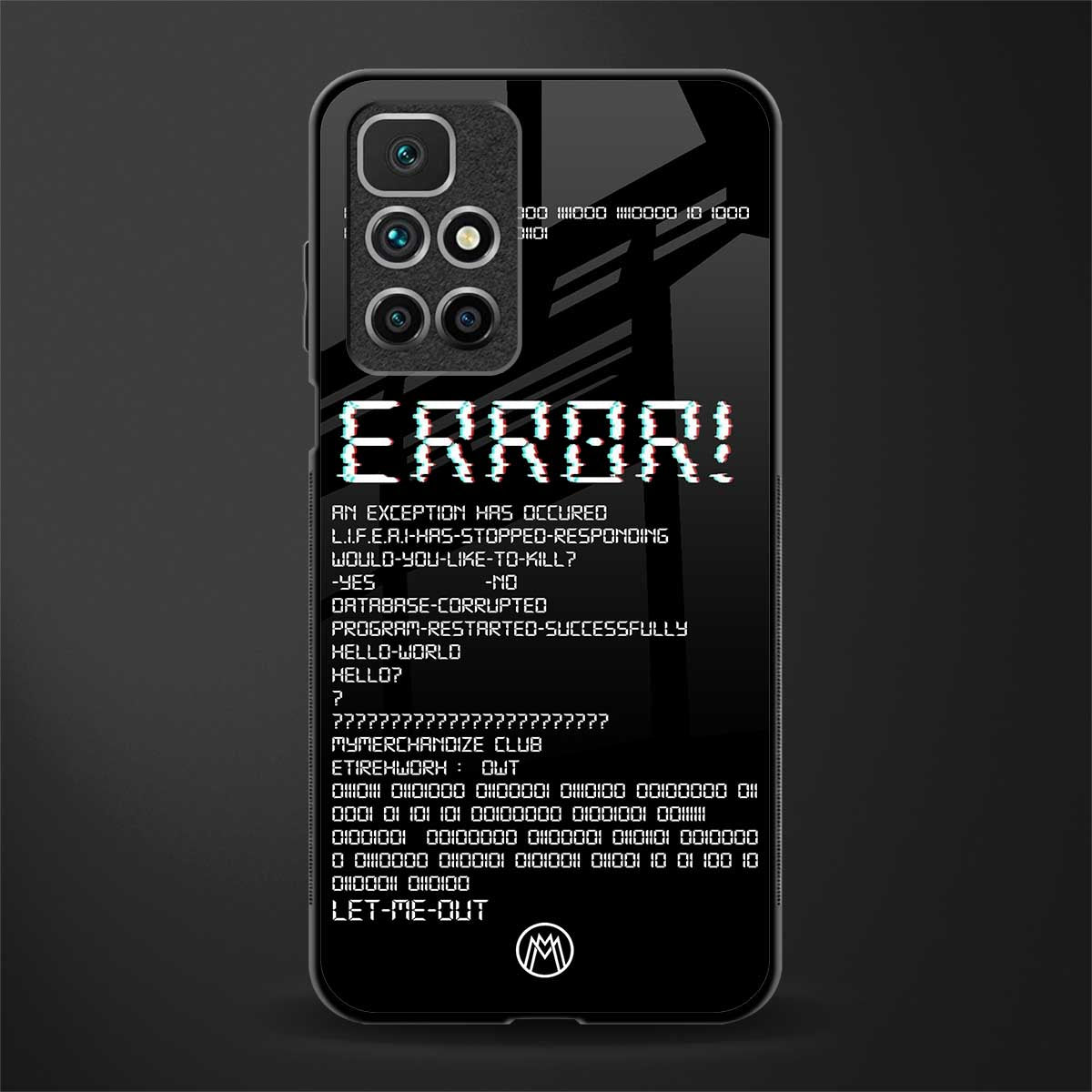 error glass case for redmi 10 prime image