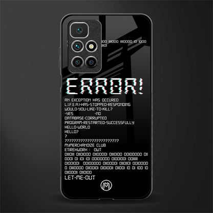 error glass case for redmi 10 prime image