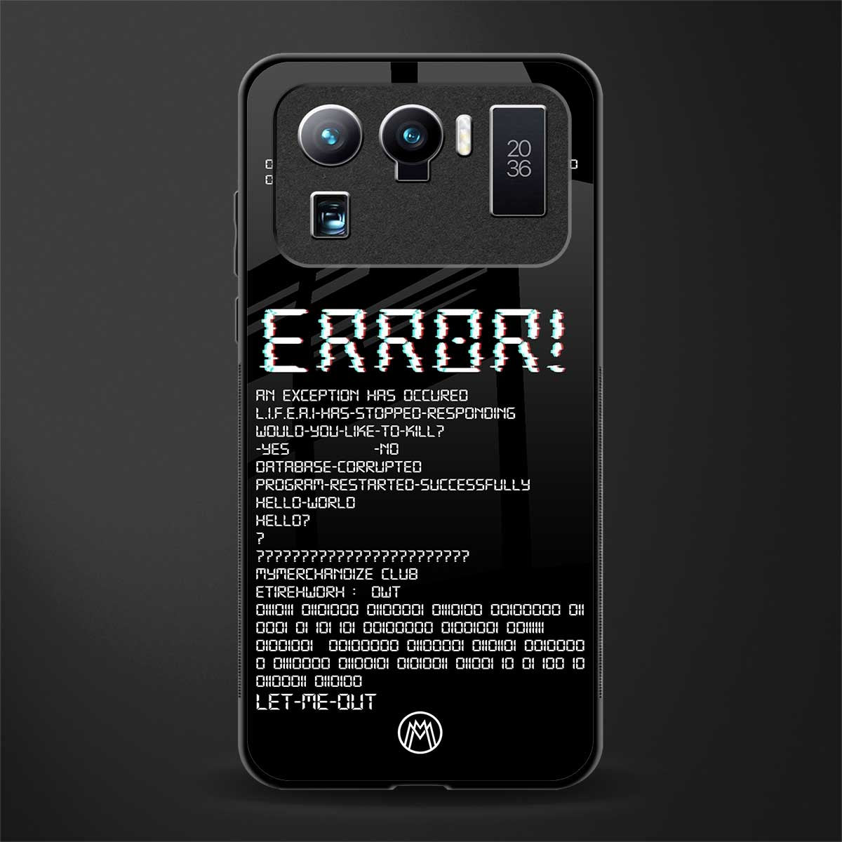 error glass case for mi 11 ultra 5g image