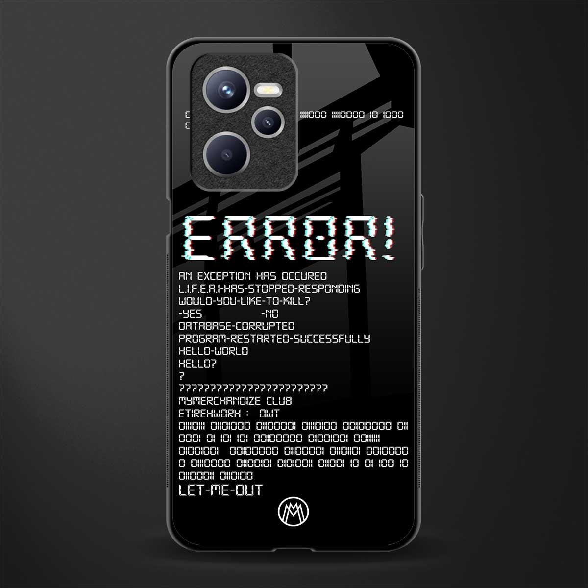error glass case for realme c35 image