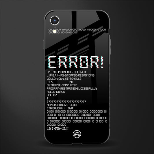 error glass case for iphone xr image