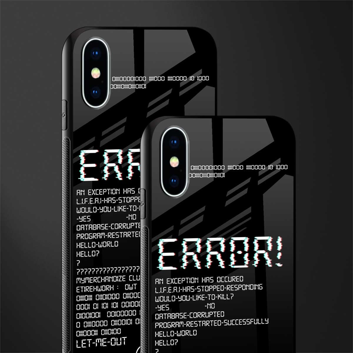 error glass case for iphone xs image-2