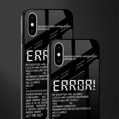 error glass case for iphone xs image-2