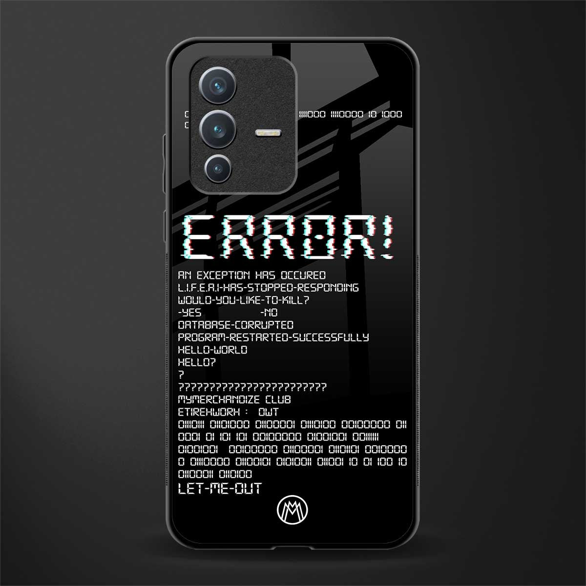 error glass case for vivo v23 5g image