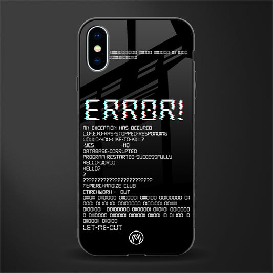 error glass case for iphone x image