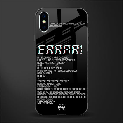 error glass case for iphone x image