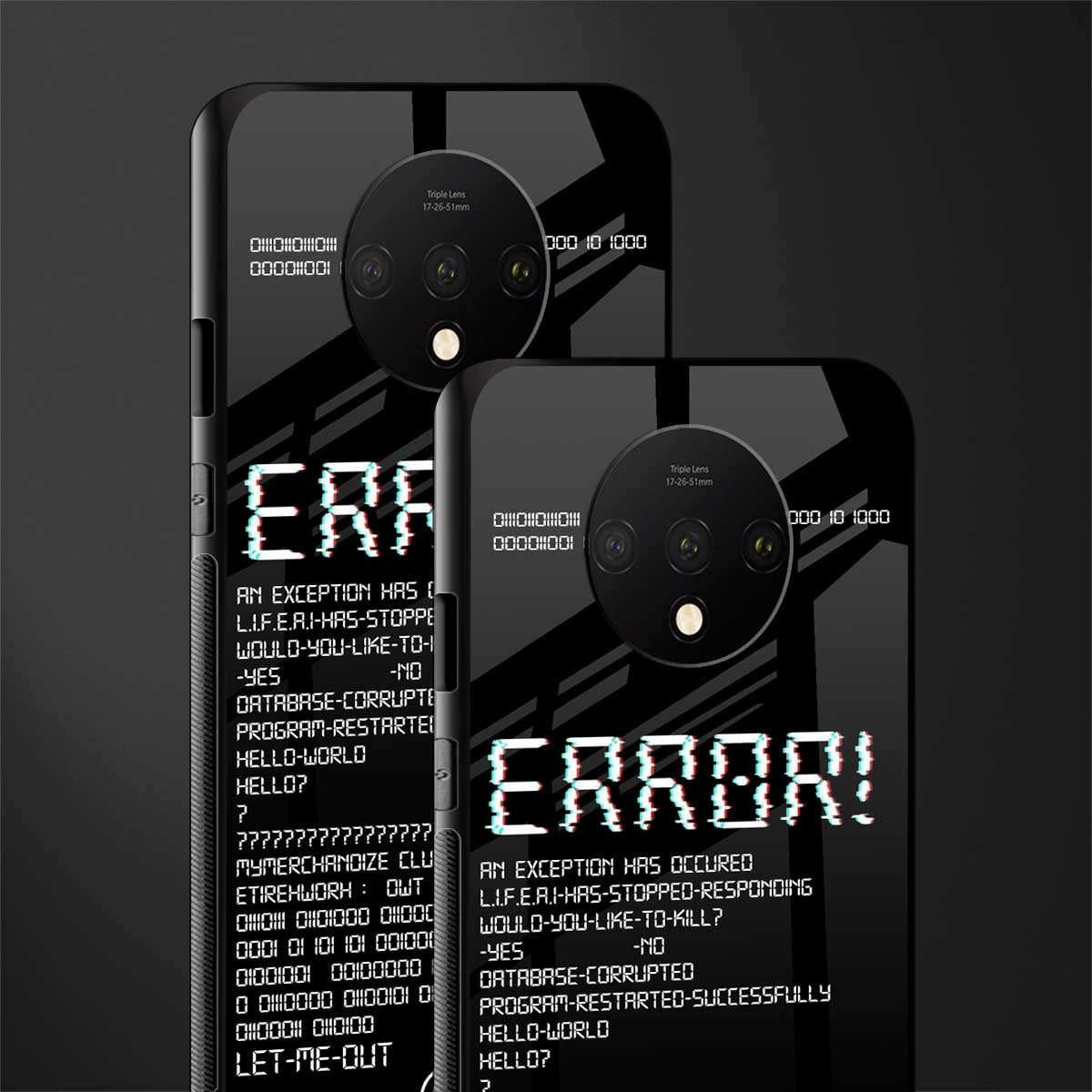 error glass case for oneplus 7t image-2