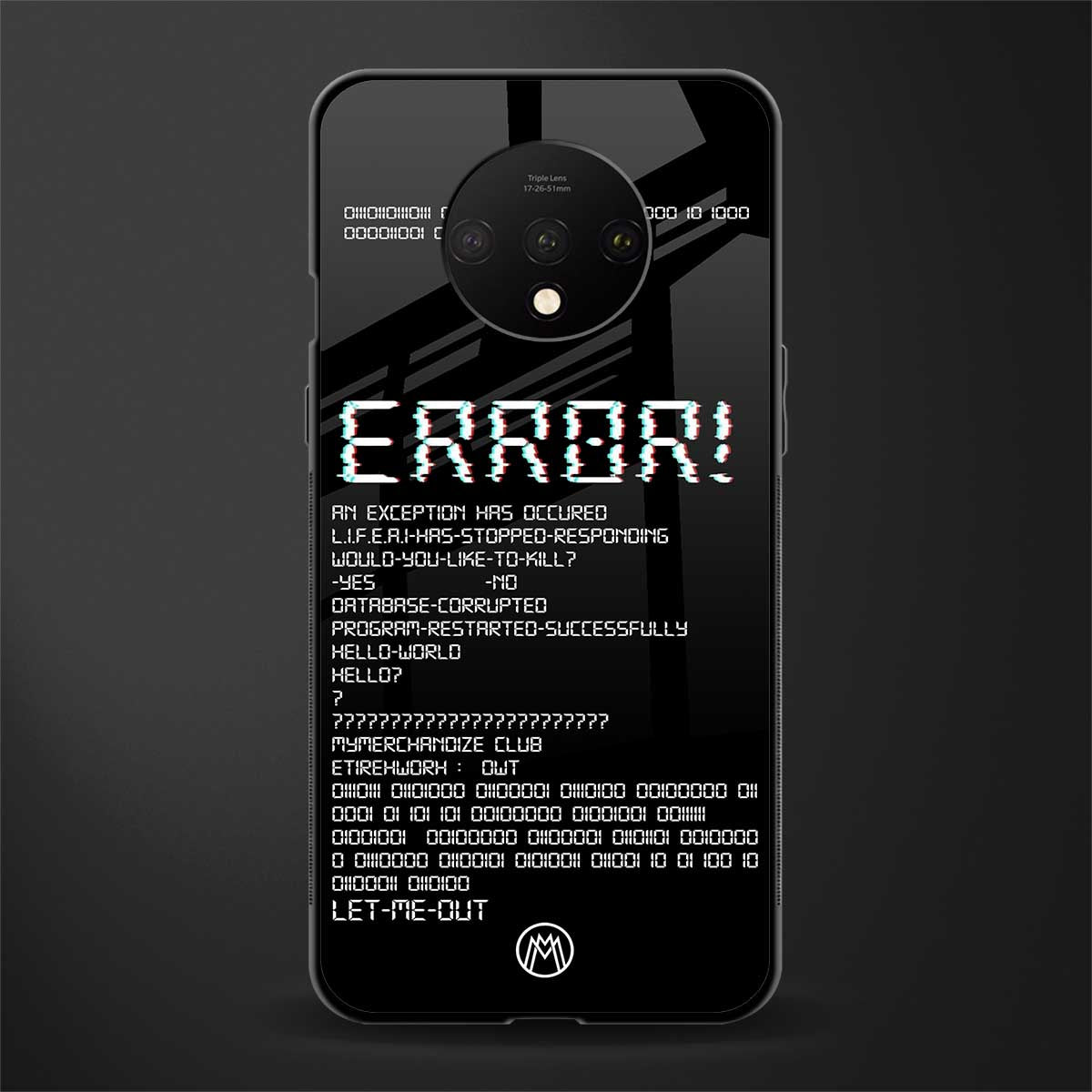 error glass case for oneplus 7t image