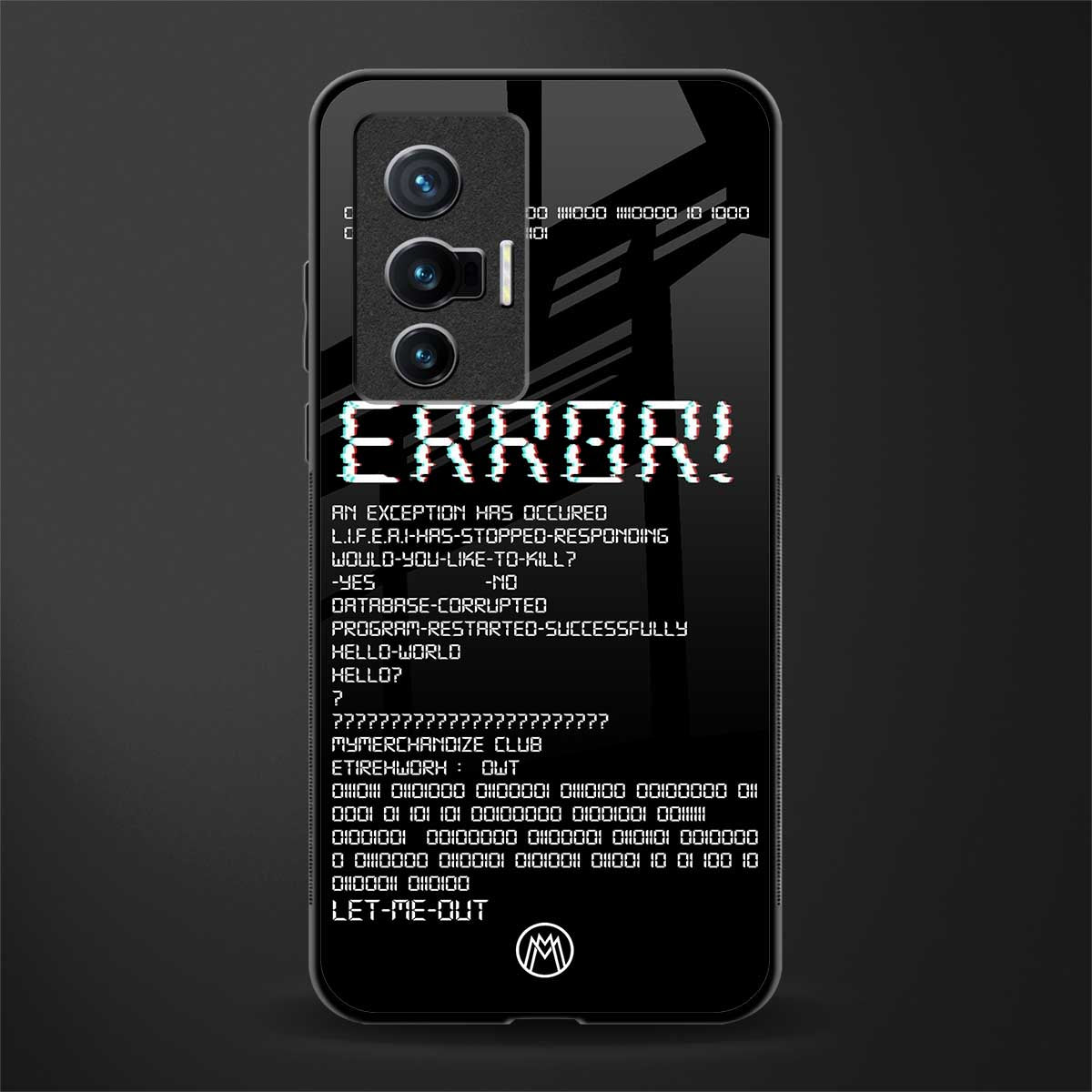 error glass case for vivo x70 image