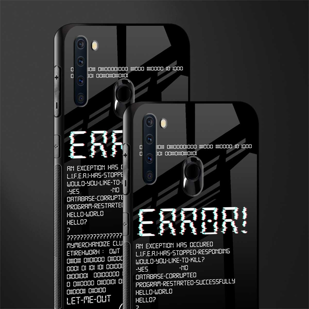 error glass case for samsung a21 image-2