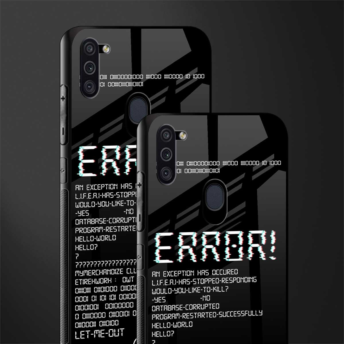 error glass case for samsung galaxy m11 image-2