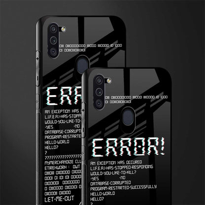 error glass case for samsung galaxy m11 image-2