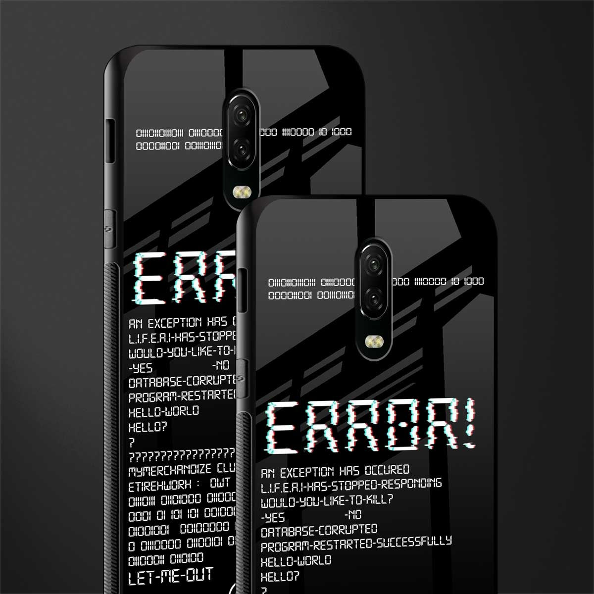 error glass case for oneplus 6t image-2