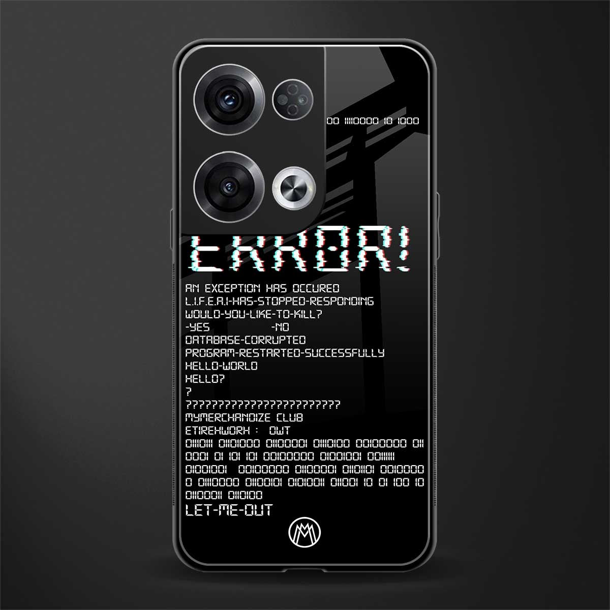 error back phone cover | glass case for oppo reno 8