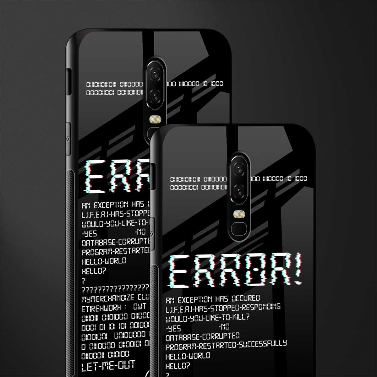 error glass case for oneplus 6 image-2
