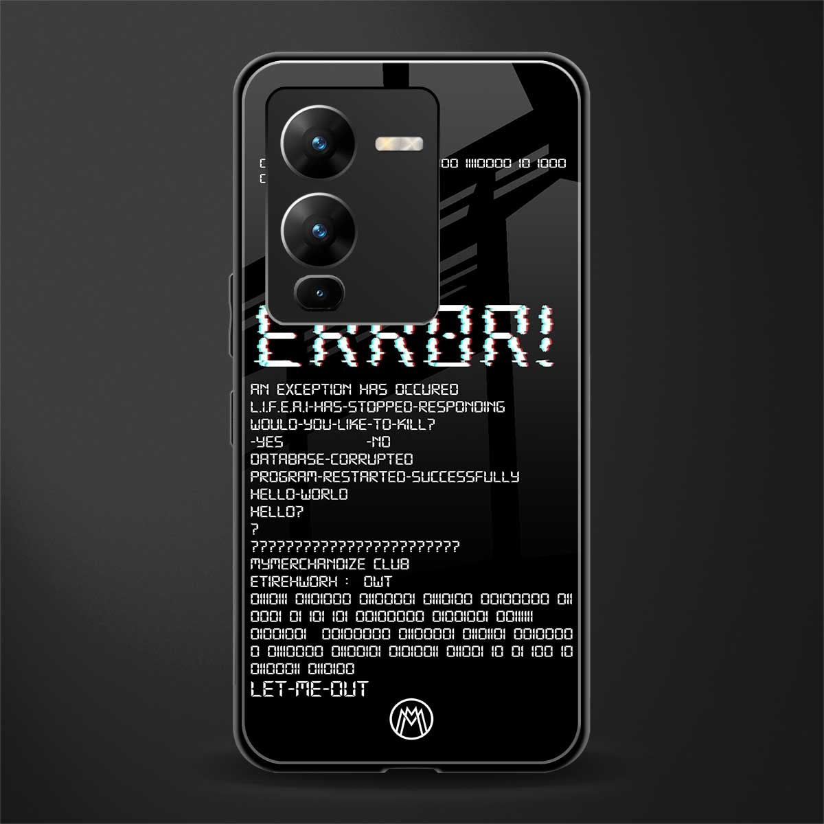 error back phone cover | glass case for vivo v25 pro 5g