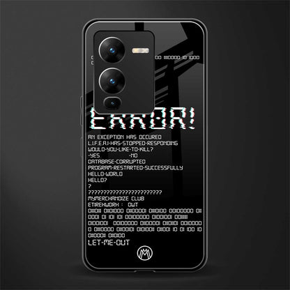 error back phone cover | glass case for vivo v25 pro 5g