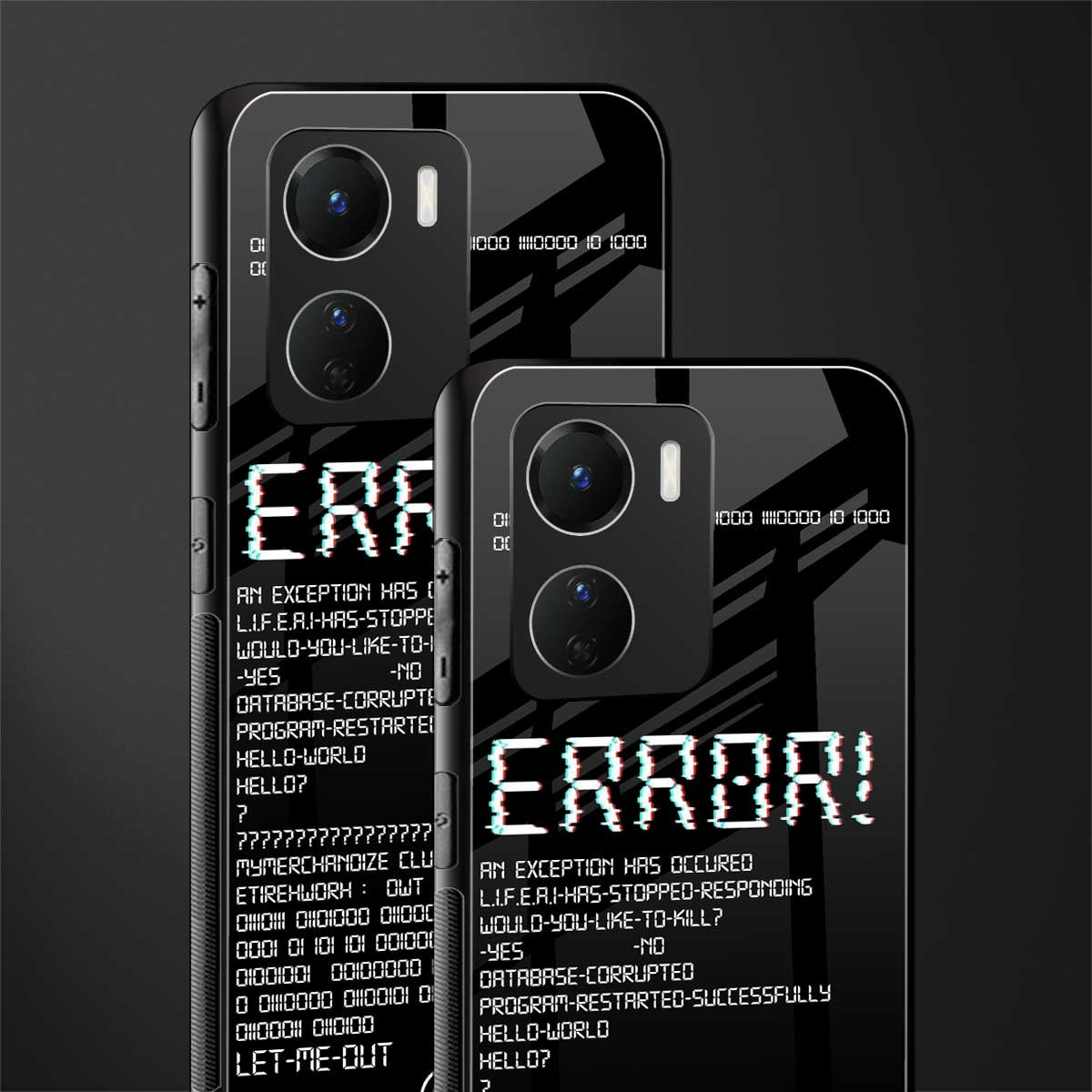 error back phone cover | glass case for vivo y16