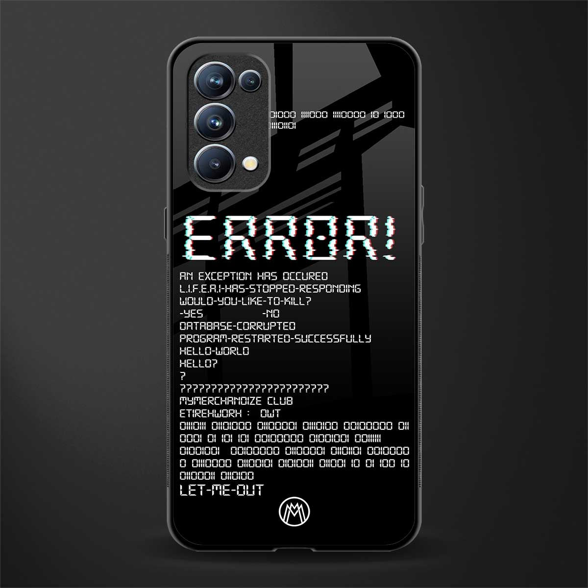 error back phone cover | glass case for oppo reno 5