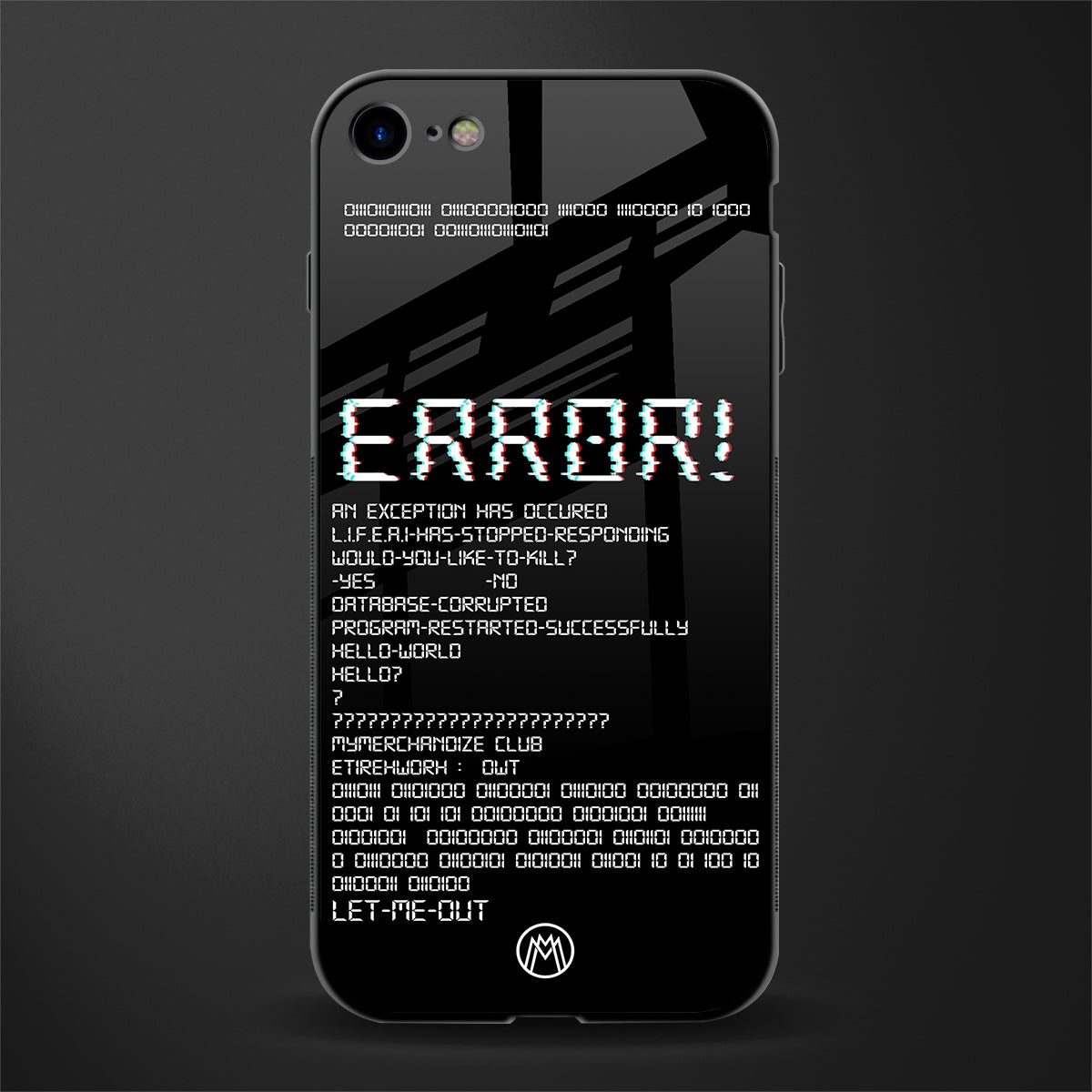 error glass case for iphone 8 image