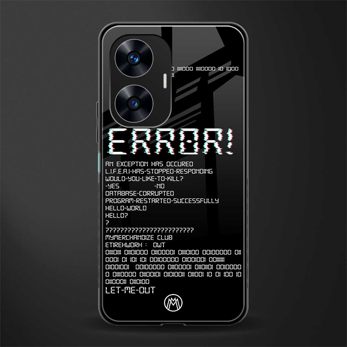 error back phone cover | glass case for realme c55