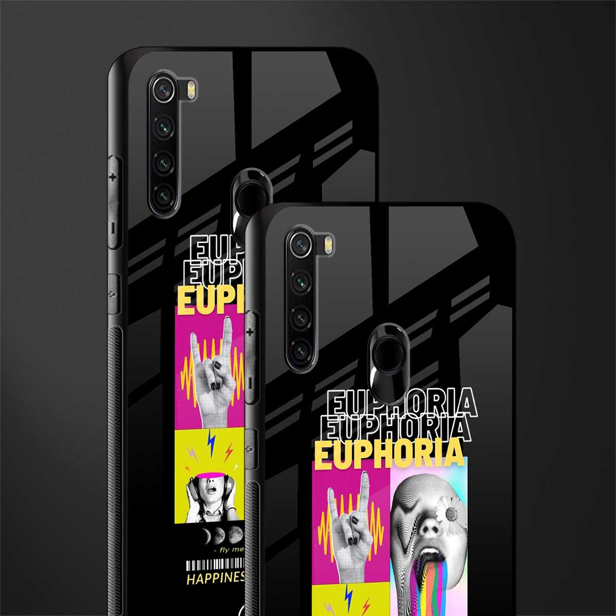 euphoria glass case for redmi note 8 image-2