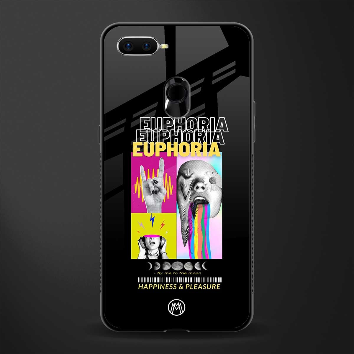 euphoria glass case for oppo a7 image
