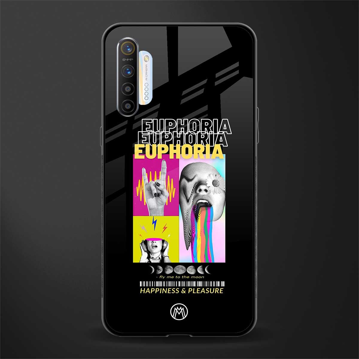 euphoria glass case for realme xt image