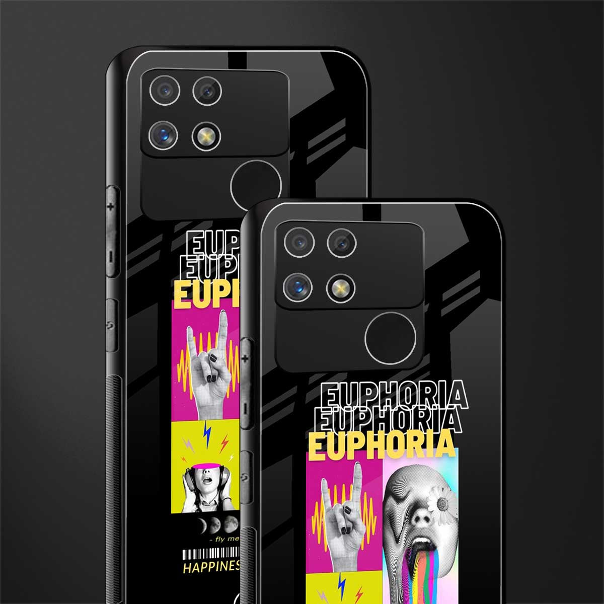 euphoria back phone cover | glass case for realme narzo 50a