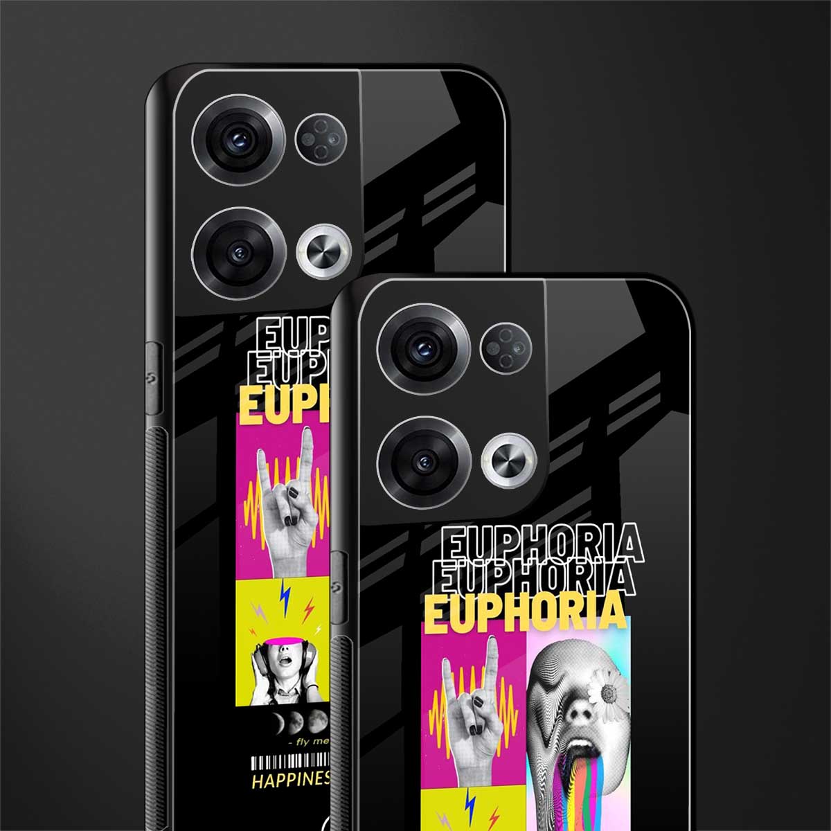 euphoria back phone cover | glass case for oppo reno 8