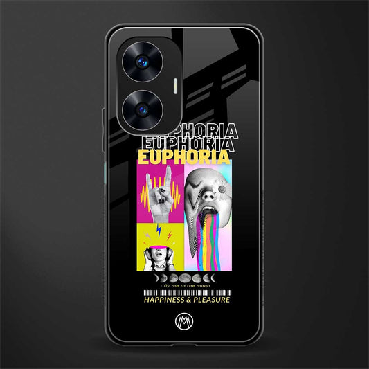 euphoria back phone cover | glass case for realme c55