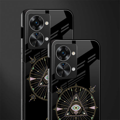 evil eye mandala black glass case for phone case | glass case for oneplus nord 2t 5g