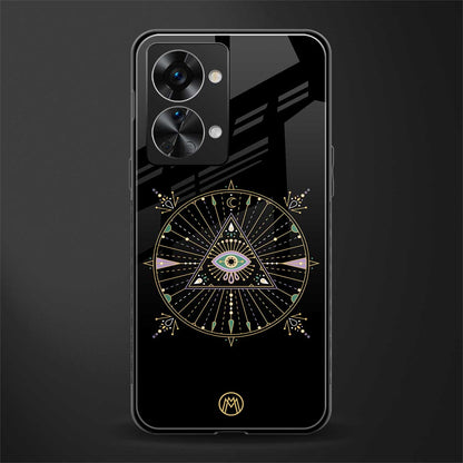 evil eye mandala black glass case for phone case | glass case for oneplus nord 2t 5g