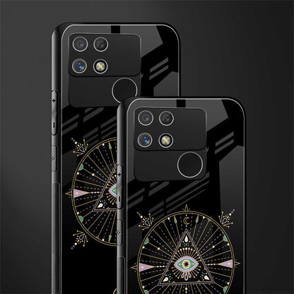 evil eye mandala black back phone cover | glass case for realme narzo 50a