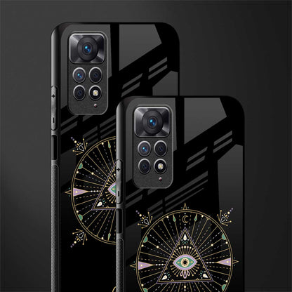 evil eye mandala black back phone cover | glass case for redmi note 11 pro plus 4g/5g