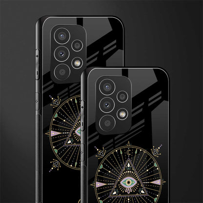 evil eye mandala black back phone cover | glass case for samsung galaxy a23