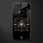evil eye mandala black back phone cover | glass case for samsung galaxy a53 5g