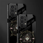evil eye mandala black back phone cover | glass case for samsung galaxy a13 4g