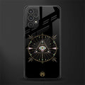 evil eye mandala black back phone cover | glass case for samsung galaxy a13 4g