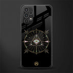 evil eye mandala black back phone cover | glass case for samsung galaxy a13 4g