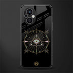 evil eye mandala black back phone cover | glass case for oppo f21 pro 5g