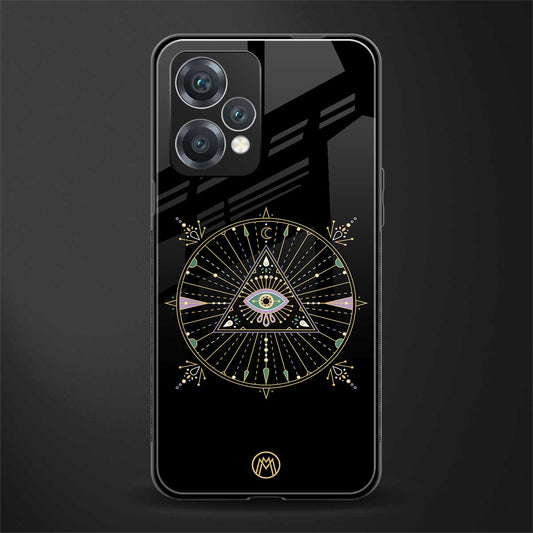 evil eye mandala black back phone cover | glass case for oneplus nord ce 2 lite 5g