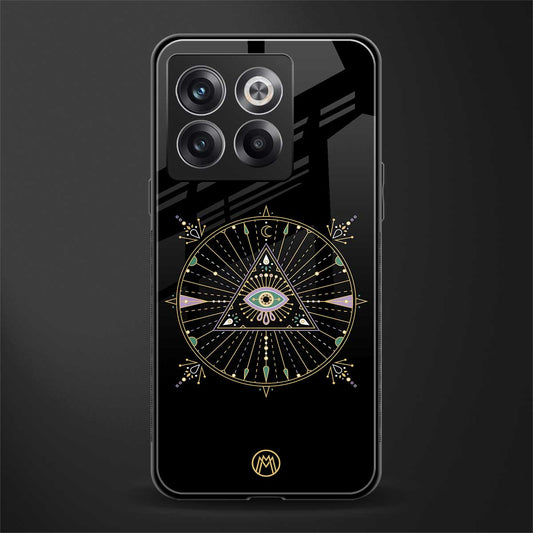 evil eye mandala black back phone cover | glass case for oneplus 10t