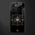 evil eye mandala black back phone cover | glass case for vivo y16