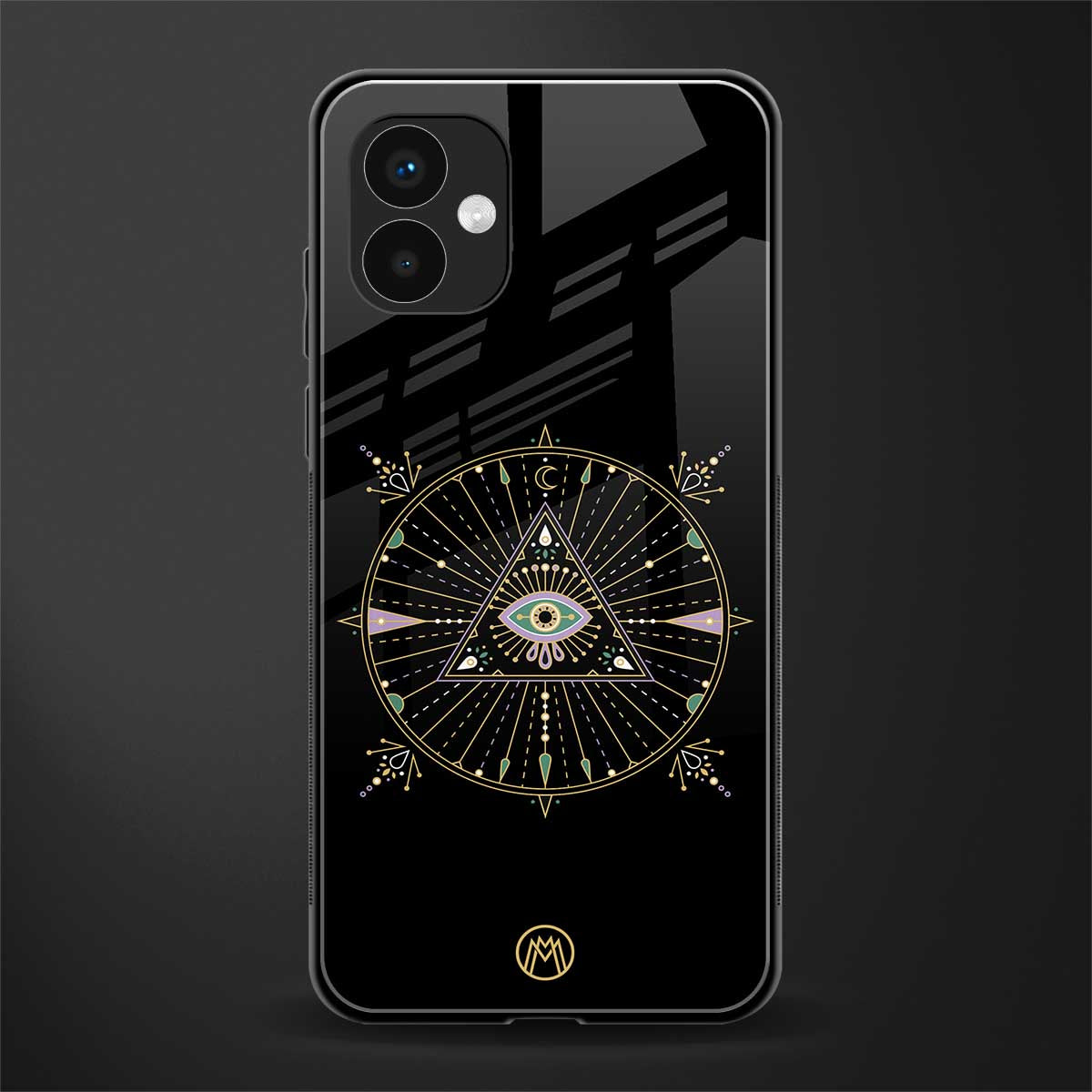 evil eye mandala black back phone cover | glass case for samsung galaxy a04